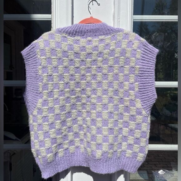 English Factory Checker Knit Vest NWT - Picture 6 of 8